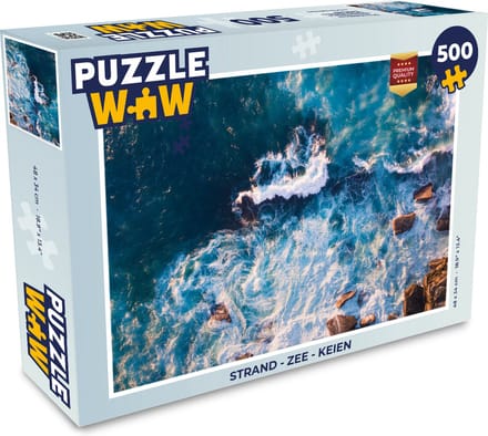 Puzzel Strand - Zee - Keien - Legpuzzel - Puzzel 500 stukjes