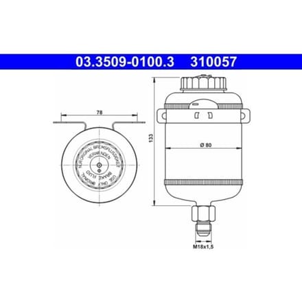 Compensatiereservoir, remvloeistof ATE 03.3509-0100.3