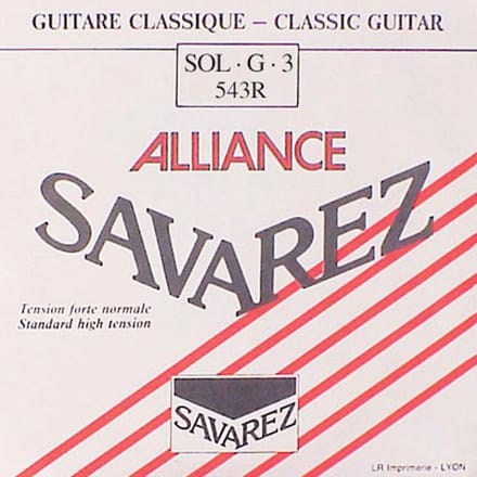 Savarez 543-R G-3 snaar, clear KF composite fiber, from 540-R and 500-AR set, normal tension