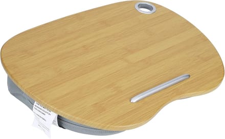 Laptop Tafel - Draagbaar Bureau - Thuiswerken - Met Kussen - 40x30 cm - Grijs