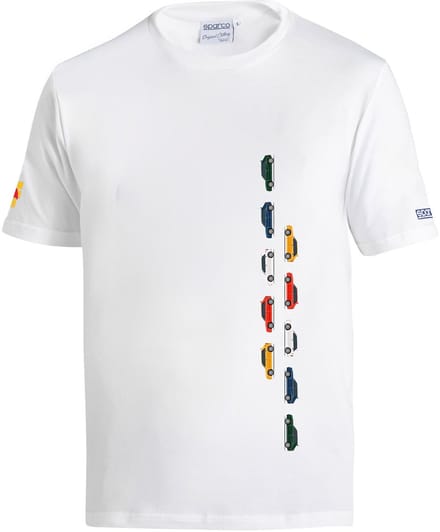 Sparco Lancia Delta HF Collectie T-shirt Heren & Dames - Racing T-shirt - Wit - Maat M