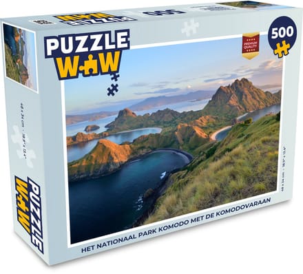 Puzzel Het nationaal park Komodo met de komodovaraan - Legpuzzel - Puzzel 500 stukjes