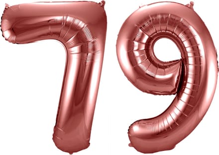 Folieballon 79 jaar brons 86cm