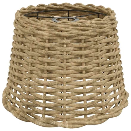 vidaXL - Plafondlampenkap - Ø30x20 - cm - wicker - bruin