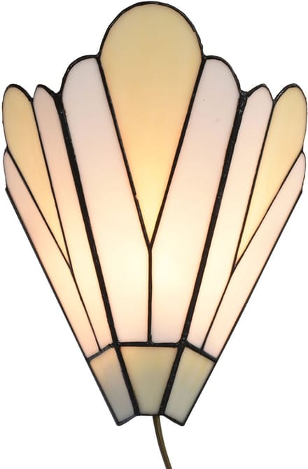 Lumilamp Wandlamp Tiffany 20x10x29 cm Wit Beige Glas