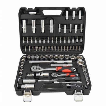 Awtools Serie - Dopsleutelset - 94 Delig - CrV Staal - 1/4" en 1/2" - 72 Tanden