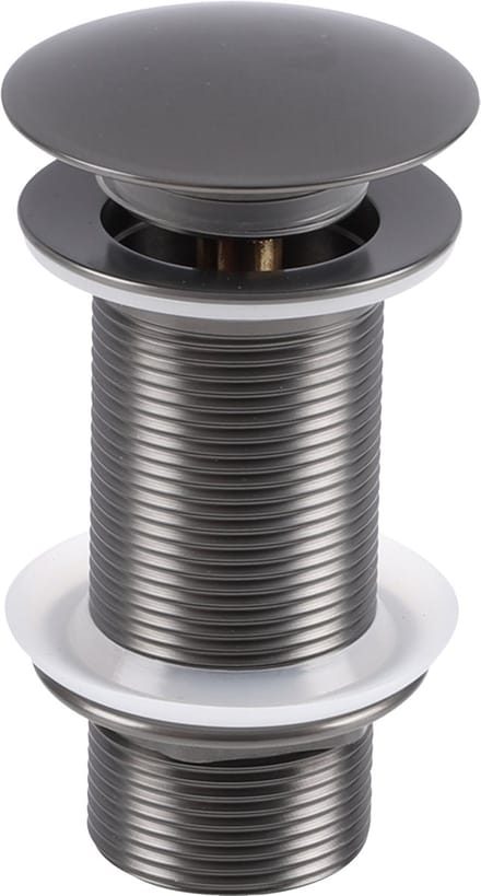 Differnz Design Afvoerplug Gun Metal - Pop�up - 63mm - Mix & Match - Grote schroef