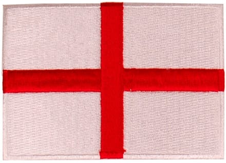 Strijkapplicatie/Patch - Vlag Engels St Georges Cross - 8x6cm