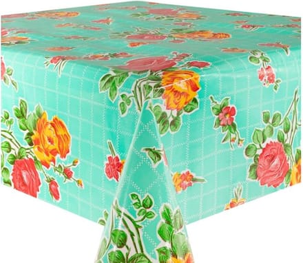 Atelier Du Baj Rosedal Mint Mexicaans Tafelzeil - 250 x 120 cm