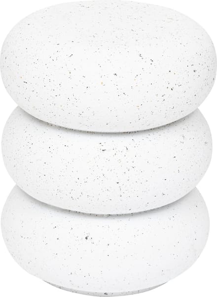 Atmosphera Stonento Totem Salontafel uit wit magnesium - Ø35xH43cm - Wit