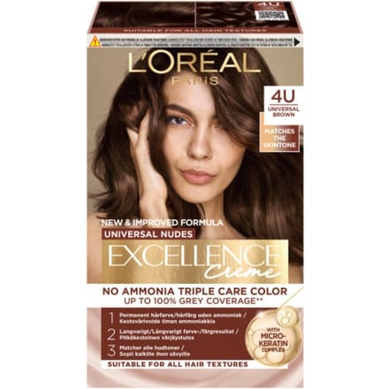 L'Oréal Paris L'Or&eacute;al Paris Excellence Universal Nudes 4U Universal Brown 1 st