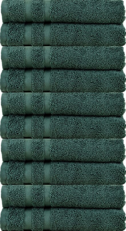 Luxe Badlakens 140x70 cm - Baddoeken - Mos Groen - 10 Stuks