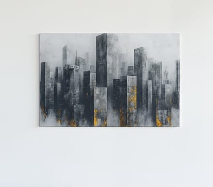 Canvas Schilderij - Wolkenkrabbers - 60x40x2 cm