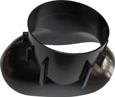 Wolf Adapter Klöber Grondplaten DN108 voor schuin dak 20 - 50 graden, zwart, 2600036