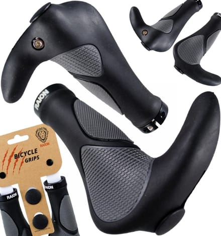Raion Ergonomische Fietsgrepen - Met Hoorns - Comfortabel - Goede Grip