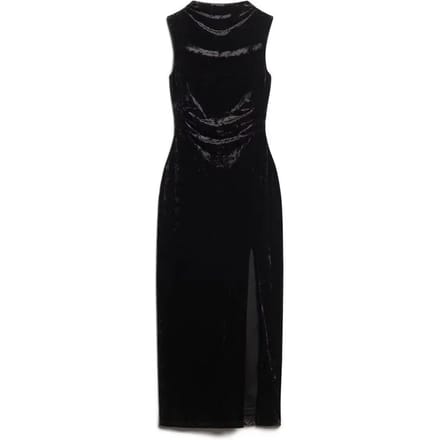 Superdry - Fluwelen maxi-jurk - Dames - Jurken