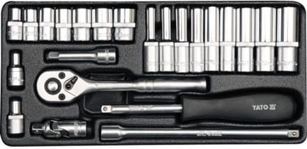 Yato YT-14421 - Dopsleutelset - 1/4" - 23-delig - CrV Staal