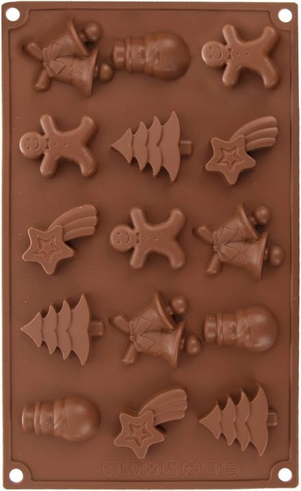 Koekjesvorm Silicone Oranje Kerst SILLINIE - Bakvorm voor Koekjes
