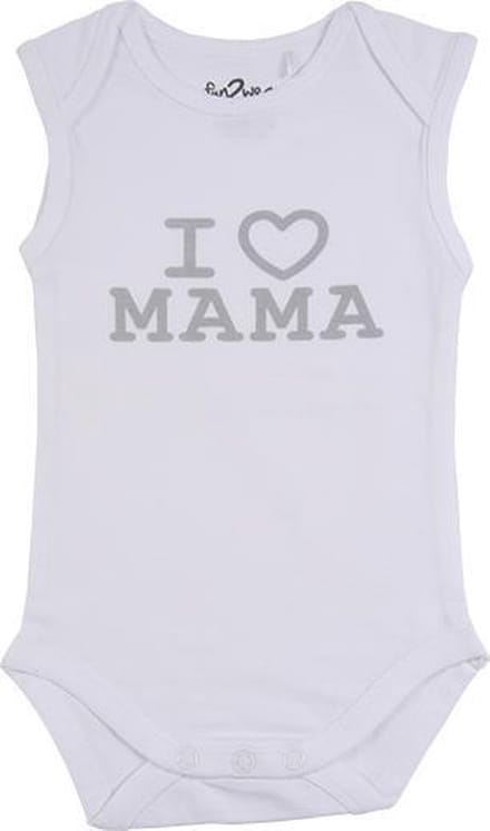 Fun2Wear Romper Love Mama white maat 74
