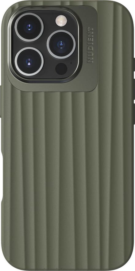 Nudient Bold MagSafe Case geschikt voor Apple iPhone 16 Pro Olive - Groen