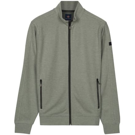 Baileys Vest Two-Tone Jacquard Sweat Zip Soft Green / male