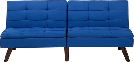 RONNE - Slaapbank 3-zits - Marineblauw - Polyester