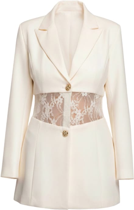 OMBRE Blazer - Slim Fit - Lange Mouw - Knopen Beige M