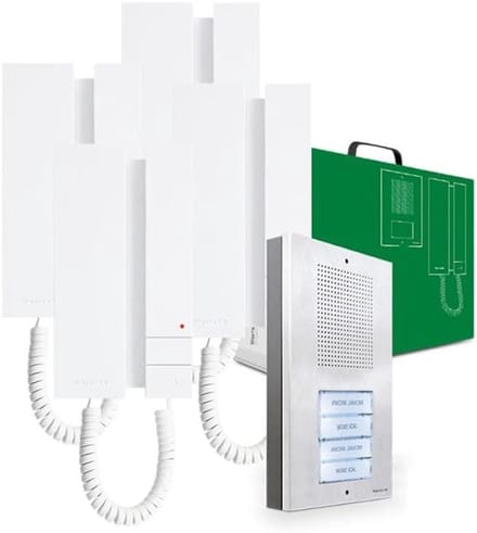 Audio Kit - Intercom Systeem - Toegang Beheren - 4 Extra Mini Telefoons - 5 Draden - Roestvrij Staal