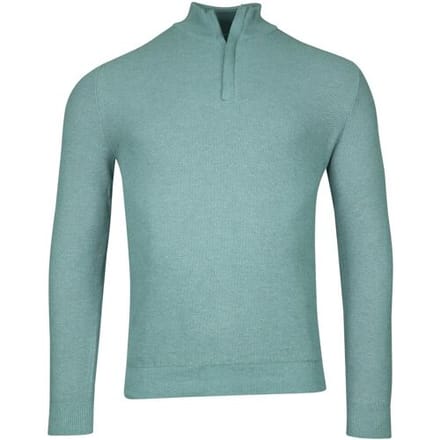 Baileys Trui Half Zip Structure Knit Zip Collar Aqua / male