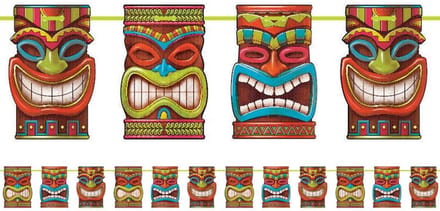 Tiki Time slinger - op een satijnen lint
