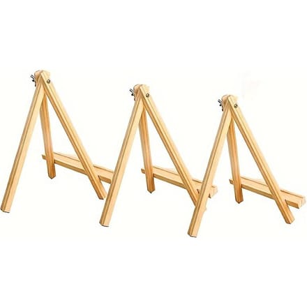 3/6 Stuks Houten Bureau-easel Set - Perfect voor Kunstenaars - 9,4 Inch Hoog 3pcs beige