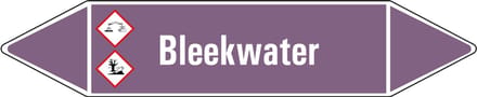 Bleekwater leidingmarkering op vel - basen 252 x 52 mm - 3 per vel