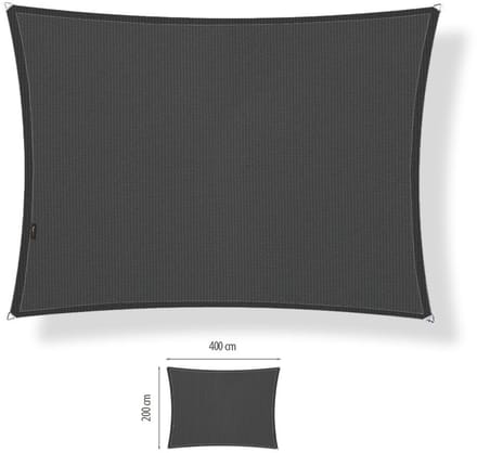 Shadow Comfort - schaduwdoek rechthoek - 200 x 400 cm - Carbon Black