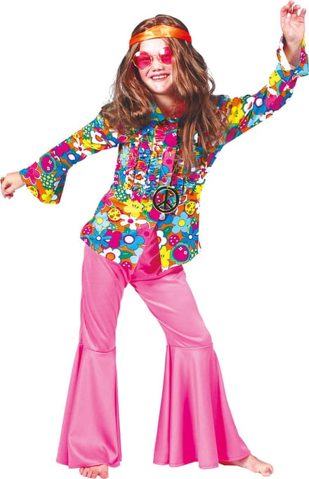 Hippiebroek Roze - maat 116