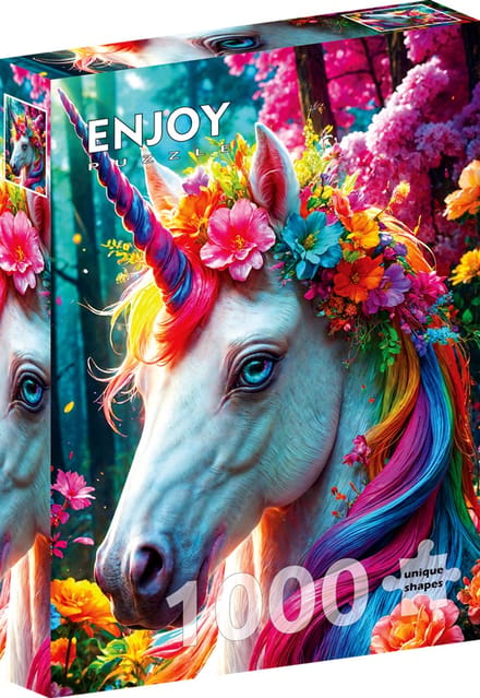 Floral Unicorn Puzzel 1000 Stukjes