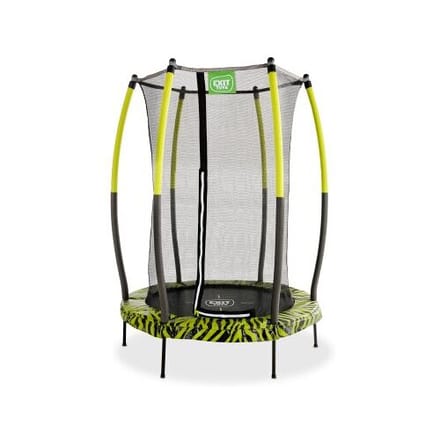 EXIT Tiggy Trampoline ø140cm - met Veiligheidsnet - Rond - Kindertrampoline - Zwart/groen