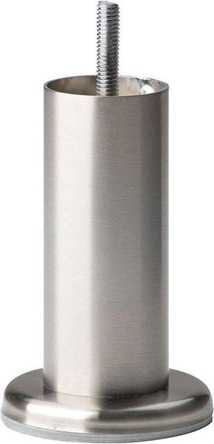 FLE - Stalen meubelpoot rvs look rond ø 4,2 cm en hoogte 14 cm (M8)