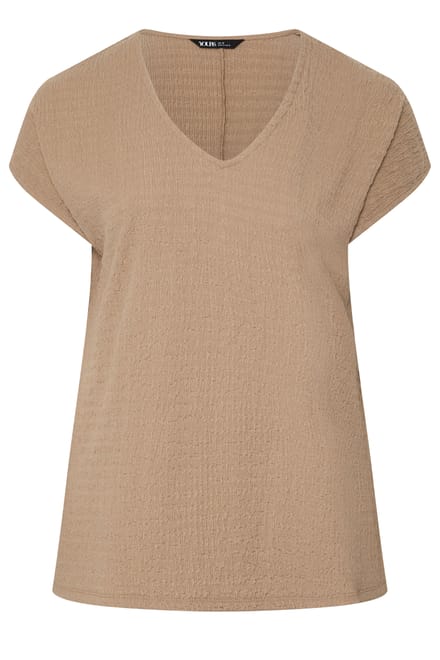 Yours Natuurlijk Beige Tshirtset Met Structuur Size 42