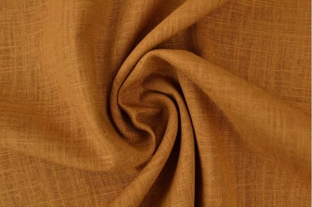 Linnen viscose stof - Donker okergeel - 1 meter - Per meter - 150cm breed