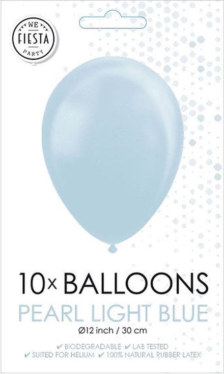 Globos Balloons Pearl Light Blue 30cm 10pcs.