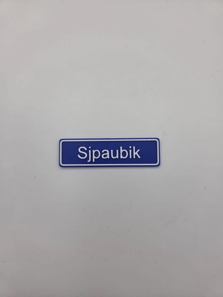 3D plaatsnaam speldje Sjpaubik
