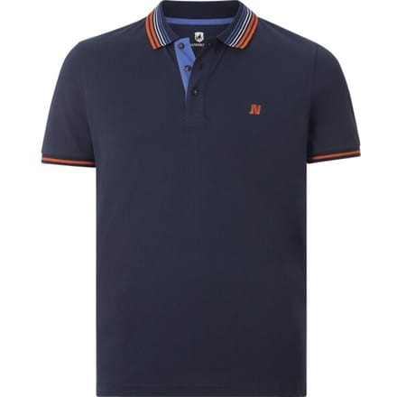 Jan Vanderstorm herren Poloshirt - 56/58 - donkerblauw - Plus Size
