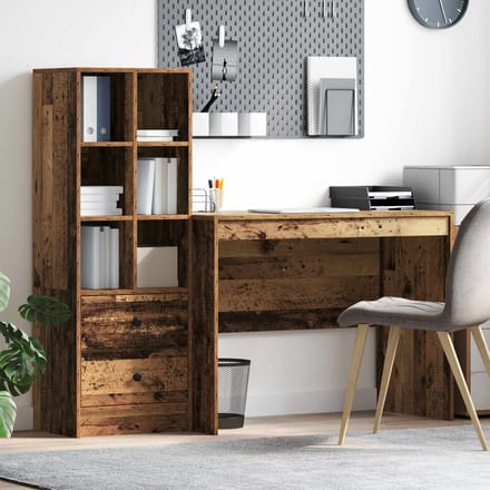 vidaXL - Bureau - Oudhout - 145.5 - x - 50 - x - 127 - cm - 2 - st