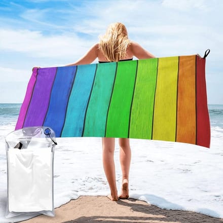 Reishanddoek Microfiber - Sneldrogende Handdoek - Sport en Strand - Compact en Lichtgewicht - 160x80 cm - Wit