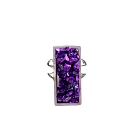 2 Love It - Crush of Silver - dames - ring - verstelbaar - paars