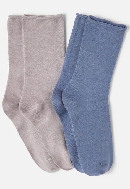 Damart - Set van 2 paar sokken van zijde en Thermolactyl - Dames - Grijs - 39/41