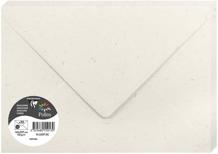 Pollen by Clairefontaine envelop C5, 120 g/m2, gerecycled naturel