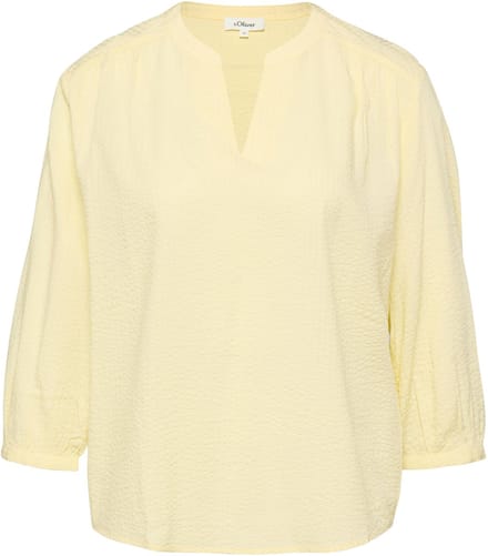 Blouse met all-over print en plooien dames s.Oliver