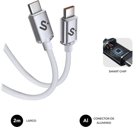 SUBBLIM SUBCAB-C06011 USB-kabel USB 2.0 2 m USB C Wit