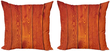 ABAKUHAUS Oranje Kussenhoes Set – 2x50x50 cm – Dubbelzijdig bedrukt